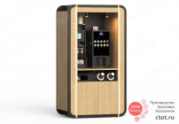 Кофе-модуль с органайзером, 2 дисп стак, место под терм. оплаты, LED-подсветка 1164х2092х720 мм