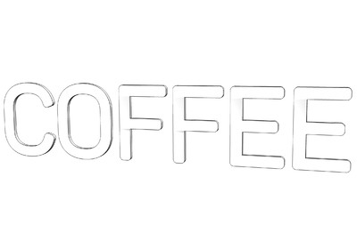 Декоративные объемные буквы для кофемодулей
